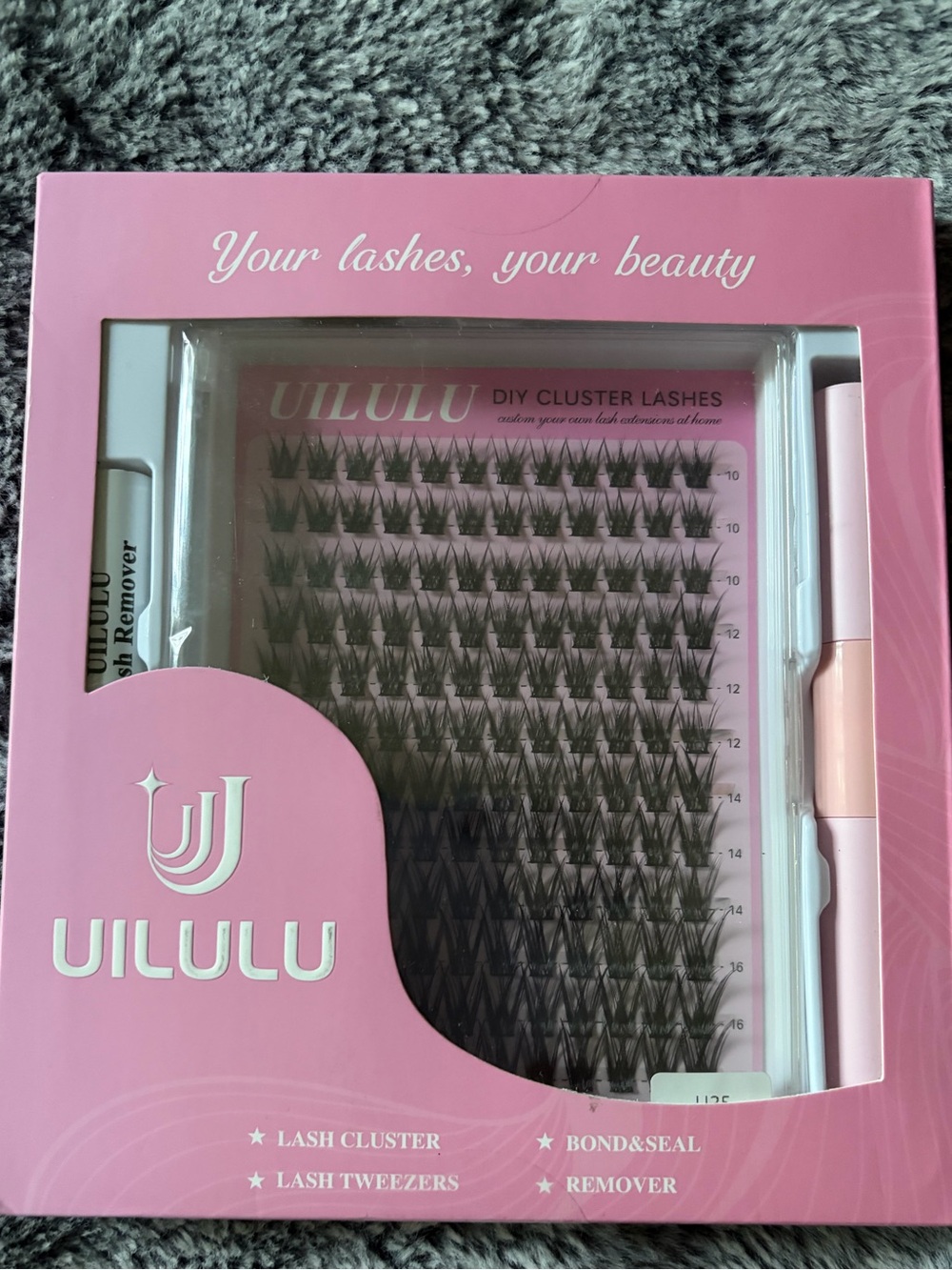 UILULU athletica Pink DIY Cluster False Eyelashes Kit